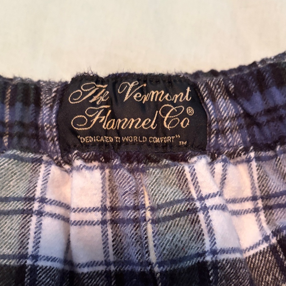 Vermont Flannel Co. Blue Plaid pajama pants